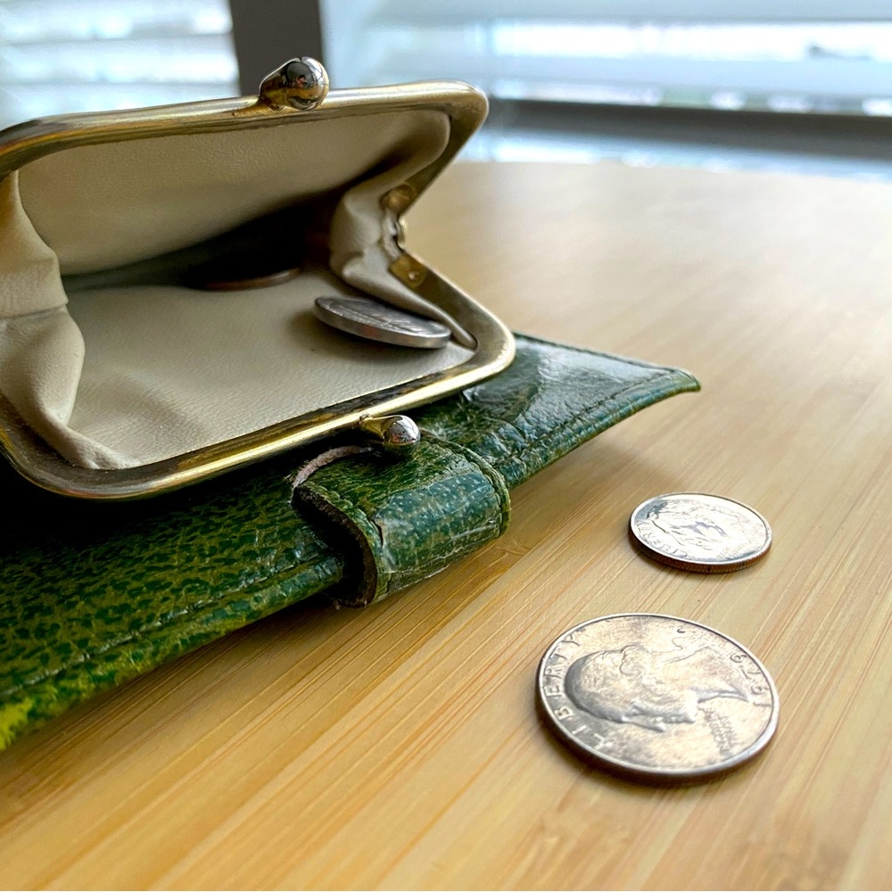 Vintage Green Wallet ~ “ Princess Gardner “
